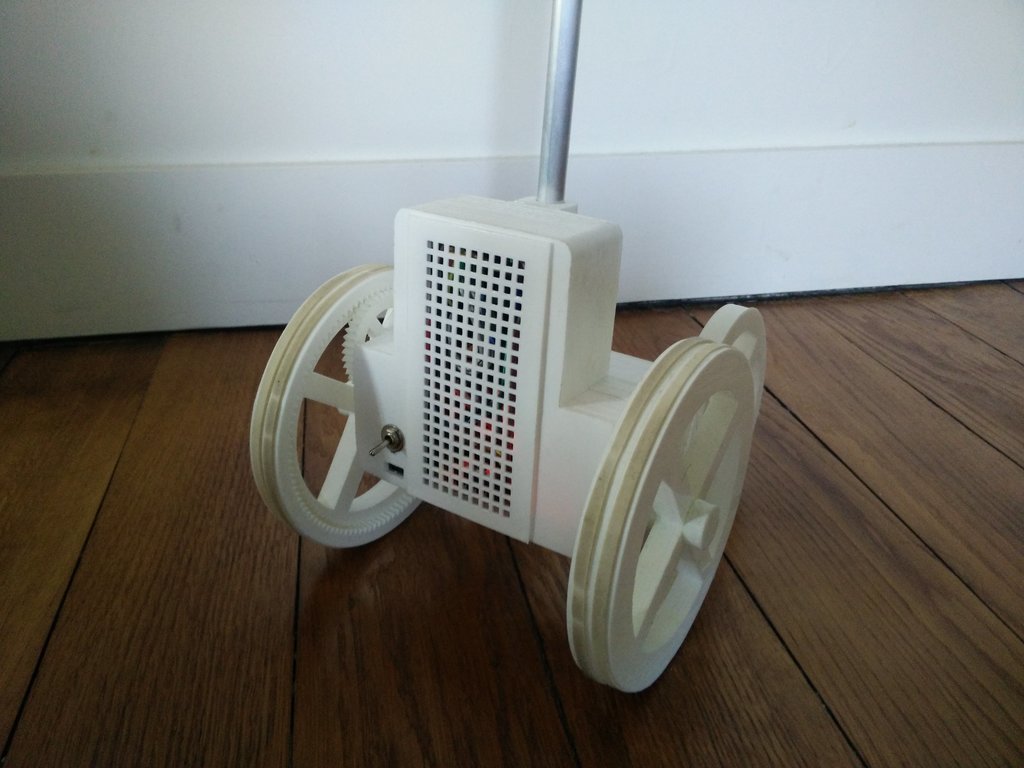 The four-wheel base of the telepresence robot