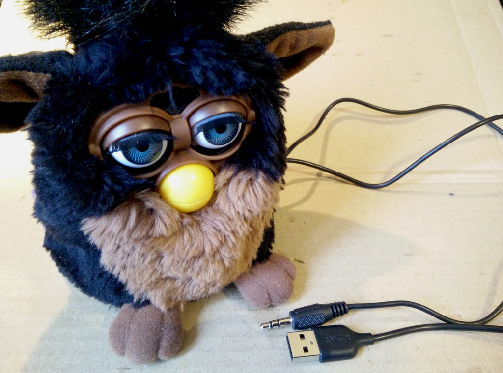 The Furby with its fur back on